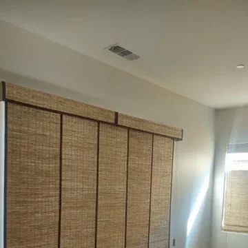 Sliding Panel Shades in living room